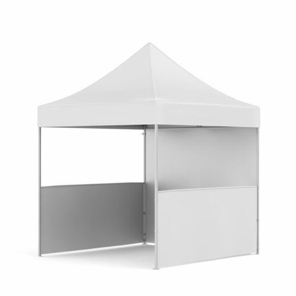 2x2 Baskısız Gazebo Tente (Baskısız Tavan+30'luk Çelik İskelet+2 Adet Yarım Baskısız+1 Adet Baskısız Tam Duvar)