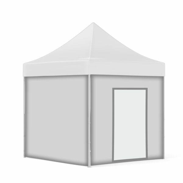 2x2 Baskısız Gazebo Tente (Baskısız Tavan+40'lık Çelik İskelet+2 Adet Baskısız Duvar+1 Adet Kapılı Duvar+1 Adet Baskısız Duvar)