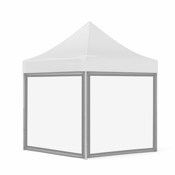 2x2 Baskısız Gazebo Tente (Baskısız Tavan+30'luk Çelik İskelet+2 Adet Şeffaf Duvar)