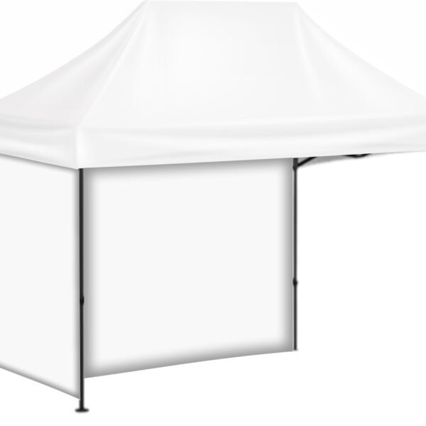 2x3 Baskısız Gazebo Tente (Baskısız Tavan+30'luk Çelik İskelet+2 Adet Baskısız Tam Duvar)