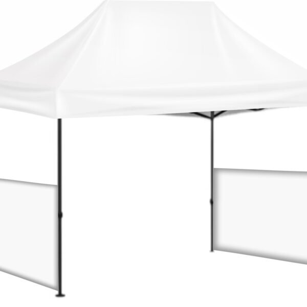 2x3 Baskısız Gazebo Tente (Baskısız Tavan+40'lık Çelik İskelet+2 Adet Baskısız Yarım Duvar)