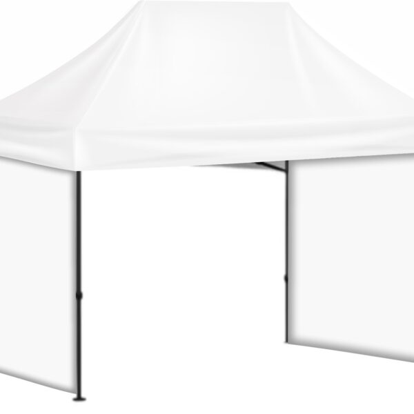 2x3 Baskısız Gazebo Tente (Baskısız Tavan+40'lık Çelik İskelet+2 Adet Baskısız Tam Duvar)