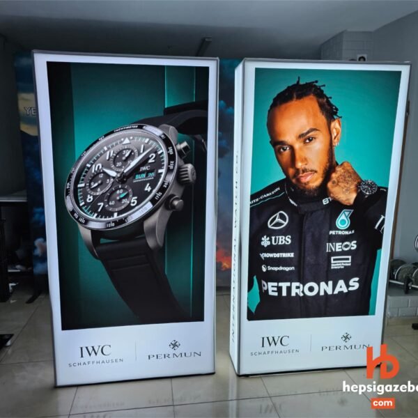 Portatif Işıklı Sponsor Box 105x205