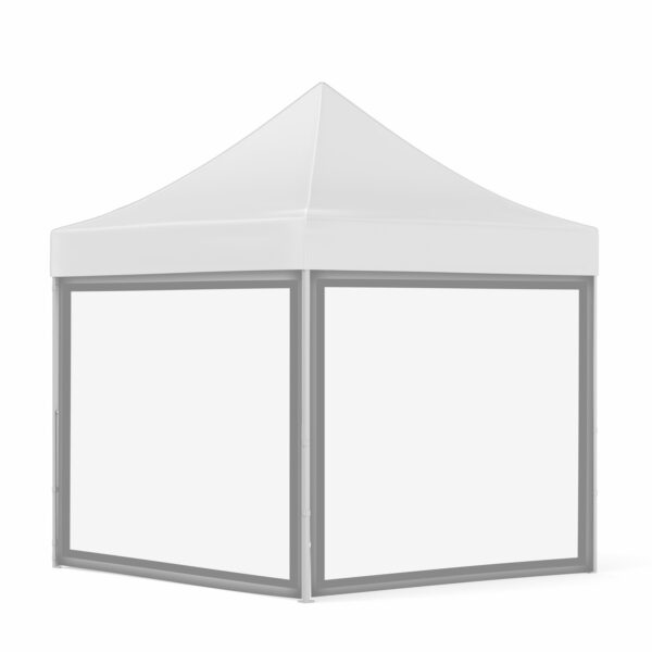 4x4 Baskısız Gazebo Tente (Baskısız Tavan+52'lik Alüminyum İskelet+2 Adet Şeffaf Duvar+2 Adet Baskısız Duvar)