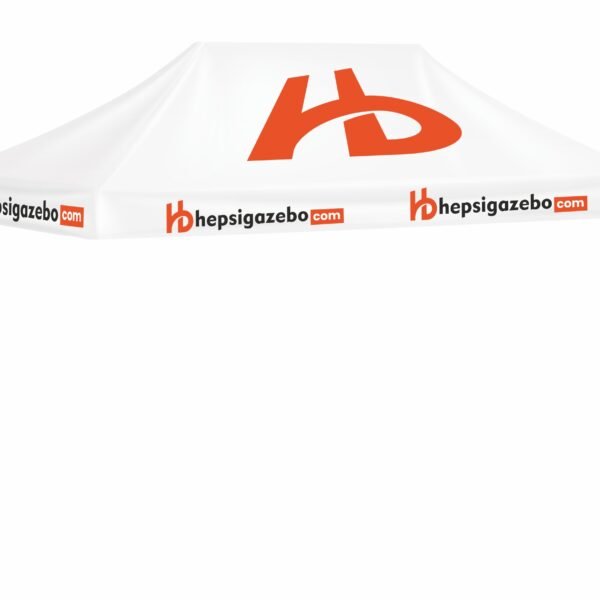 3x45 Baskılı Gazebo Tente (Baskılı Tavan)