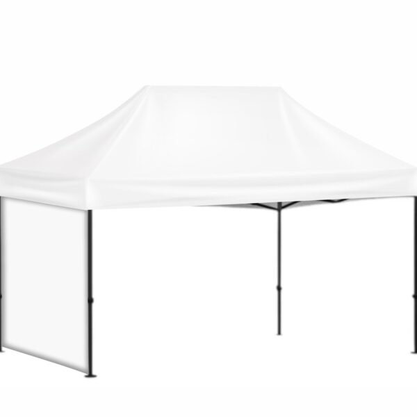 3x45 Baskısız Gazebo Tente (Baskısız Tavan+40'lık Alüminyum İskelet+1 Adet Baskısız Tam Duvar)