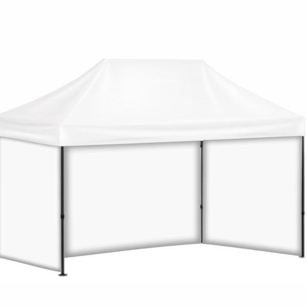 3x45 Baskısız Gazebo Tente (Baskısız Tavan+40'lık Alüminyum İskelet+3 Adet Baskısız Duvar)