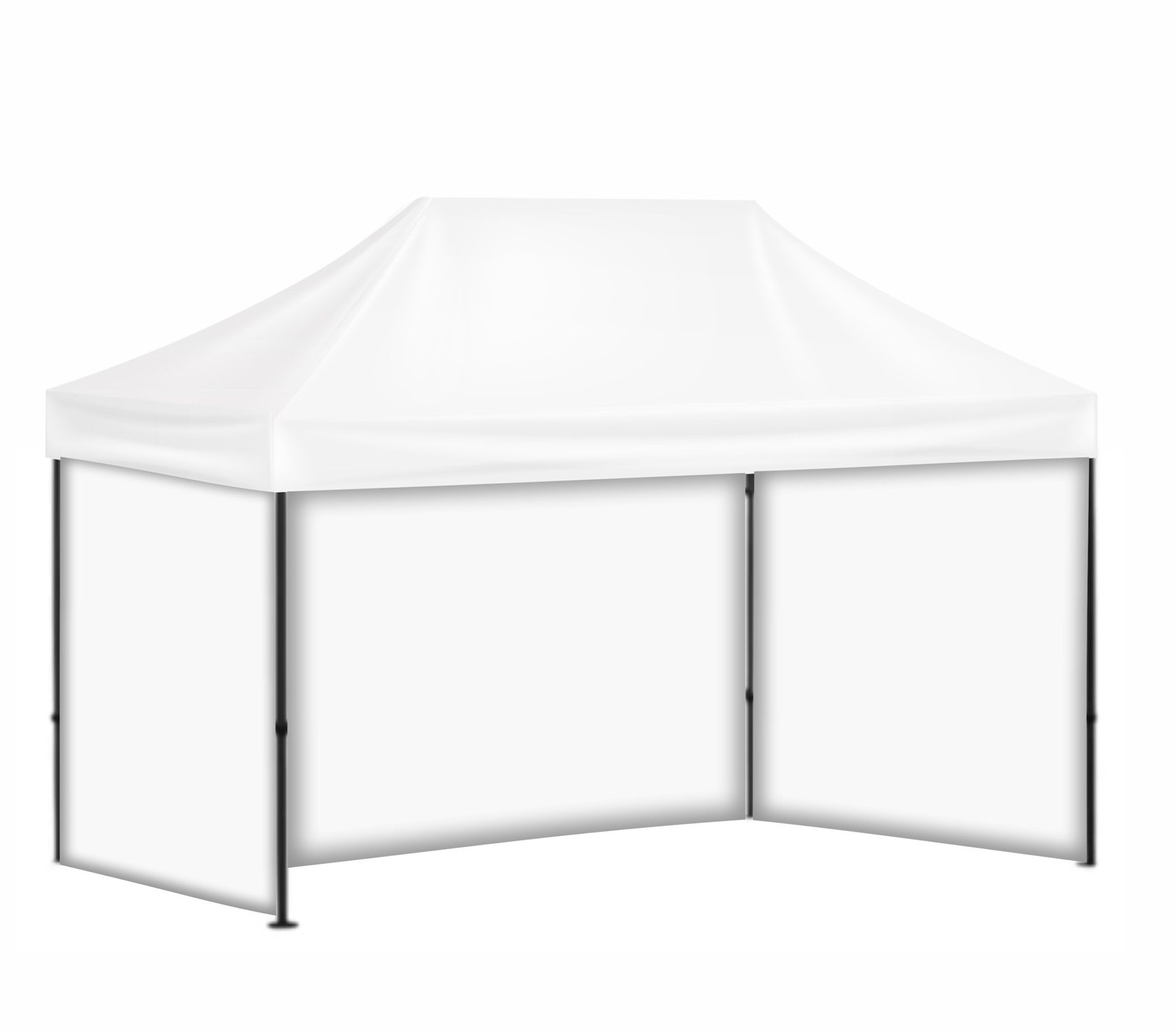 3x45 yt 3x45 Baskısız Gazebo Tente (Baskısız Tavan+30'luk Çelik İskelet+3 Adet Baskısız Duvar) - Görsel 1