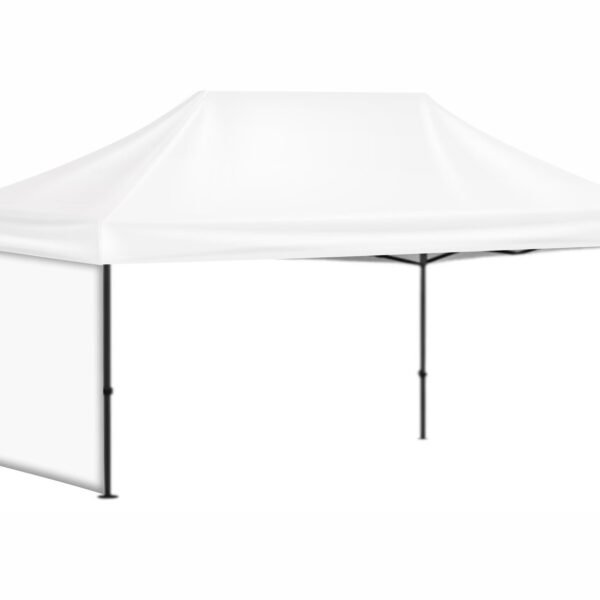 3x6 Baskısız Gazebo Tente (Baskısız Tavan+40'lık Çelik İskelet+1 Adet Baskısız Tam Duvar)