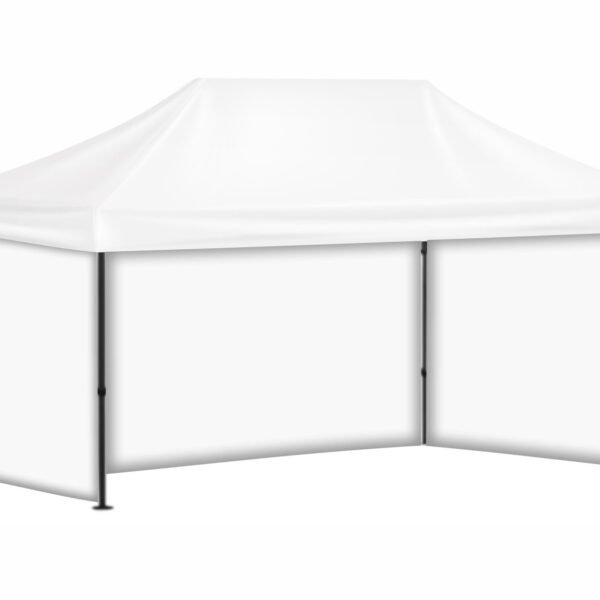 3x6 Baskısız Gazebo Tente (Baskısız Tavan+40'lık Çelik İskelet+3 Adet Baskısız Duvar)