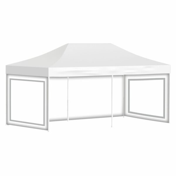 4x6 Baskısız Gazebo Tente (Baskısız Tavan+52'lik Alüminyum İskelet+2 Adet Şeffaf Duvar+1 Adet Baskısız Tam Duvar)