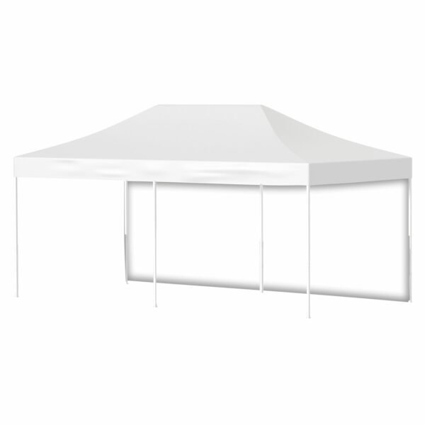 4x6 Baskısız Gazebo Tente (Baskısız Tavan+52'lik Alüminyum İskelet+1 Adet Baskısız Tam Duvar)