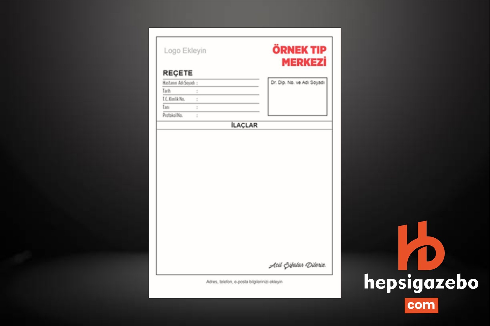 reçete Baskılı Reçete - Görsel 1
